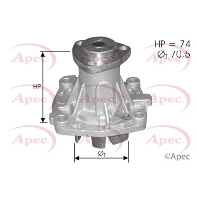 Apec AWP1082 Water Pump, engine cooling - 1
