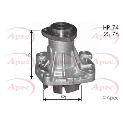 Apec AWP1083 Water Pump, engine cooling - 1