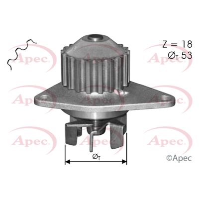 Apec AWP1133 Water Pump, engine cooling - 1