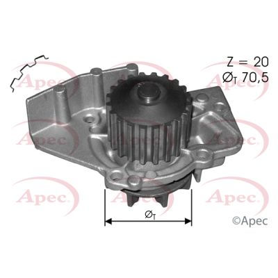 Apec AWP1136 Water Pump, engine cooling - 1