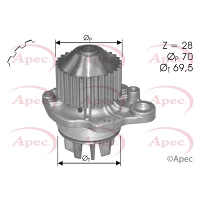 Apec AWP1137 Water Pump, engine cooling - 1