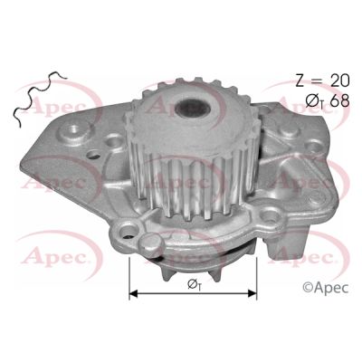 Apec AWP1387 Water Pump, engine cooling - 1