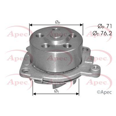 Apec AWP1486 Water Pump, engine cooling - 1