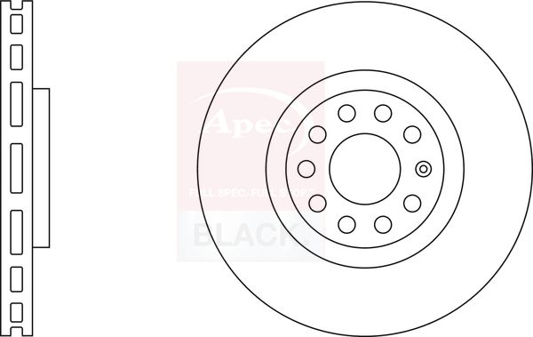 Apec Black DSK2285B Brake Disc - 1