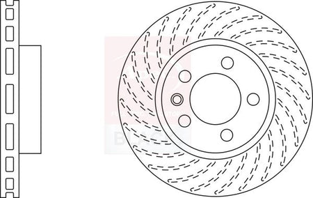 Apec Black DSK2308B Brake Disc - 1