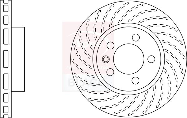Apec Black DSK2308B Brake Disc - 1