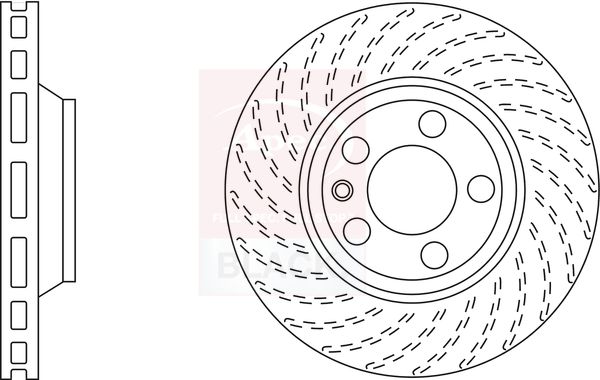 Apec Black DSK2310B Brake Disc - 1
