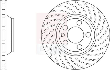 Apec Black DSK2311B Brake Disc - 1