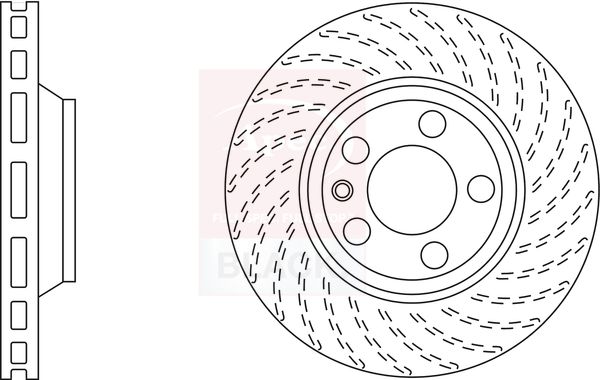 Apec Black DSK2311B Brake Disc - 1