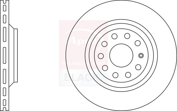 Apec Black DSK2460B Brake Disc - 1