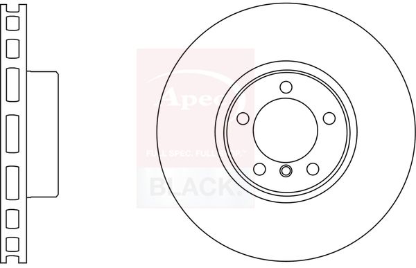 Apec Black DSK2536B Brake Disc - 1