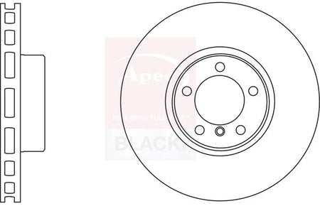 Apec Black DSK2536B Brake Disc - 1