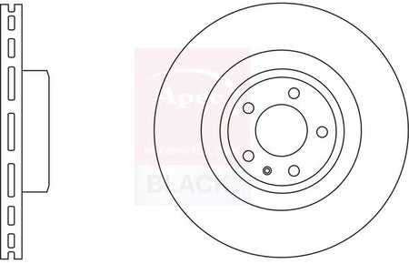 Apec Black DSK2541B Brake Disc - 1