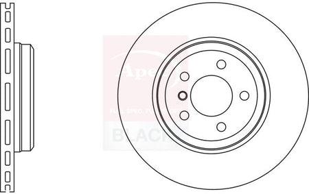 Apec Black DSK2607B Brake Disc - 1