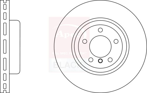 Apec Black DSK2848B Brake Disc - 1