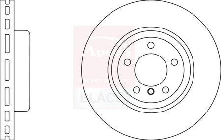 Apec Black DSK2848B Brake Disc - 1