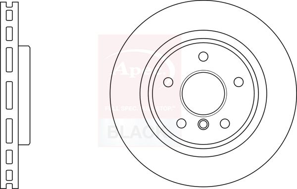 Apec Black DSK3061B Brake Disc - 1