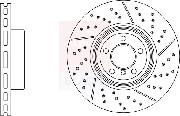 Apec Black DSK3107B Brake Disc - 1