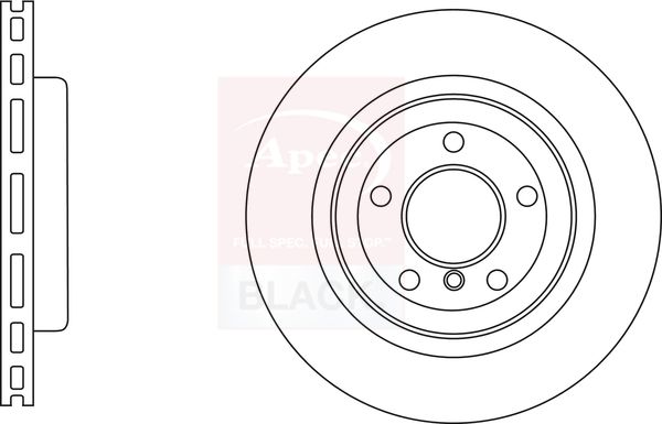 Apec Black DSK3136B Brake Disc - 1