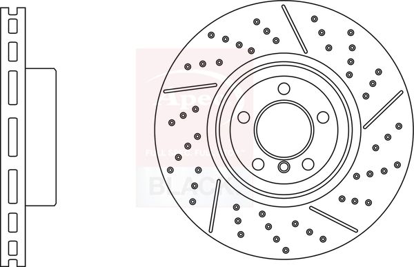 Apec Black DSK3248B Brake Disc - 1