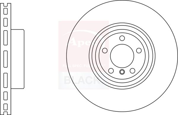 Apec Black DSK3249B Brake Disc - 1