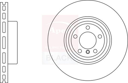 Apec Black DSK3249B Brake Disc - 1