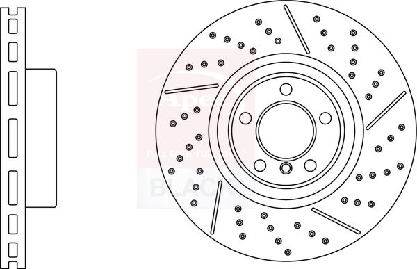 Apec Black DSK3251B Brake Disc - 1