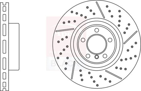 Apec Black DSK3251B Brake Disc - 1