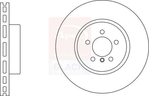 Apec Black DSK3254B Brake Disc - 1