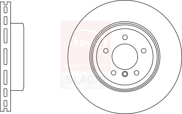 Apec Black DSK3301B Brake Disc - 1