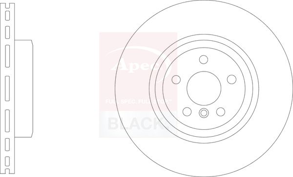 Apec Black DSK3319B Brake Disc - 1