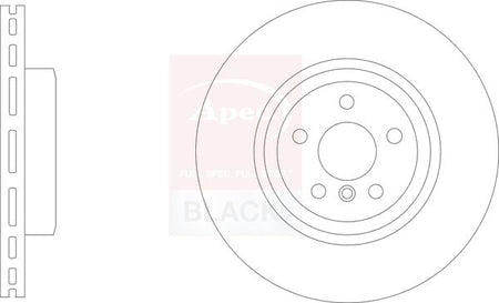 Apec Black DSK3319B Brake Disc - 1