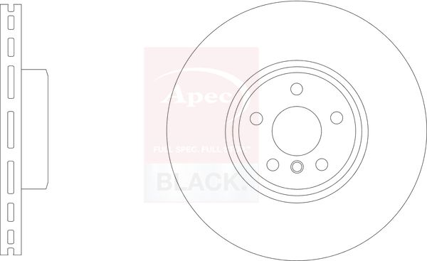 Apec Black DSK3325B Brake Disc - 1
