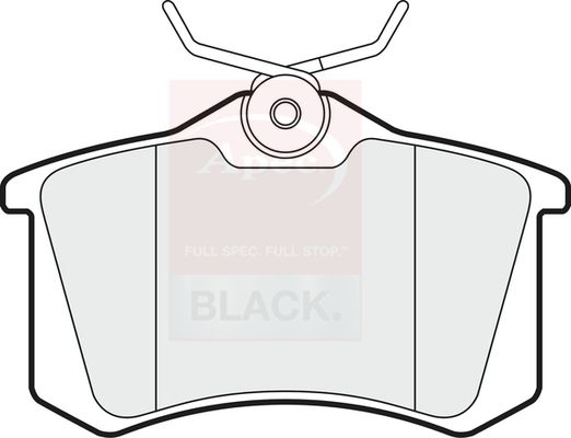 Apec Black PAD1020B Brake Pad Set, disc brake - 1