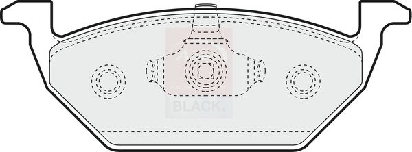 Apec Black PAD1062B Brake Pad Set, disc brake - 1