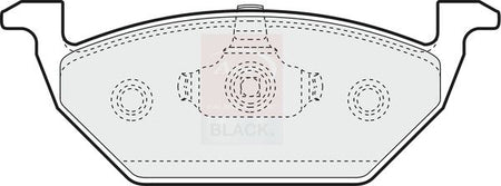 Apec Black PAD1062B Brake Pad Set, disc brake - 1
