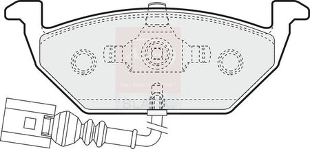 Apec Black PAD1109B Brake Pad Set, disc brake - 1