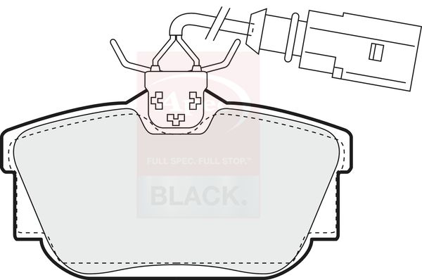 Apec Black PAD1158B Brake Pad Set, disc brake - 1