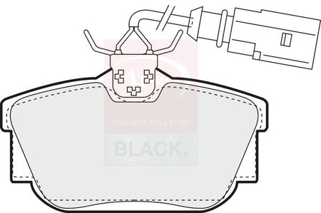 Apec Black PAD1158B Brake Pad Set, disc brake - 1