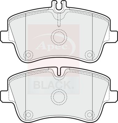 Apec Black PAD1166B Brake Pad Set, disc brake - 1