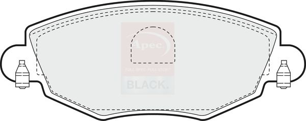 Apec Black PAD1174B Brake Pad Set, disc brake - 1