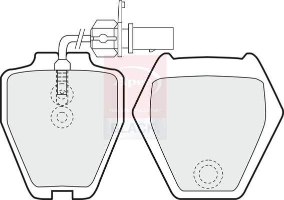 Apec Black PAD1179B Brake Pad Set, disc brake - 1