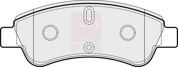 Apec Black PAD1198B Brake Pad Set, disc brake - 1