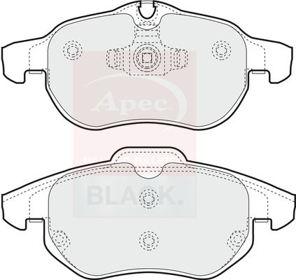 Apec Black PAD1248B Brake Pad Set, disc brake - 1