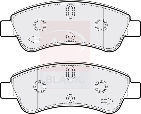 Apec Black PAD1269B Brake Pad Set, disc brake - 1