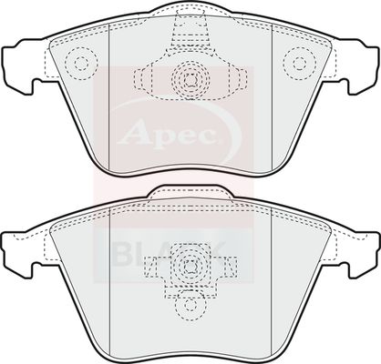 Apec Black PAD1420B Brake Pad Set, disc brake - 1