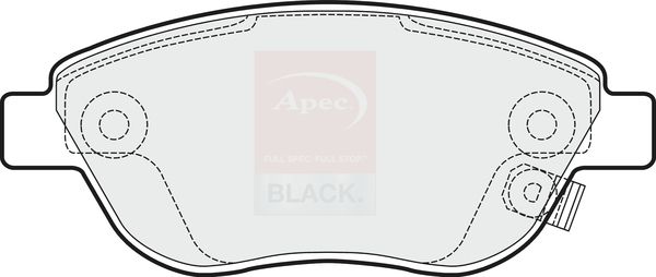 Apec Black PAD1533B Brake Pad Set, disc brake - 1