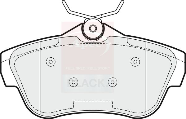 Apec Black PAD1540B Brake Pad Set, disc brake - 1