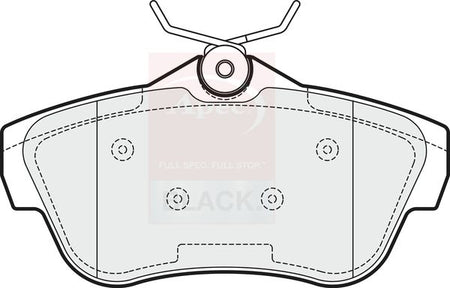 Apec Black PAD1540B Brake Pad Set, disc brake - 1