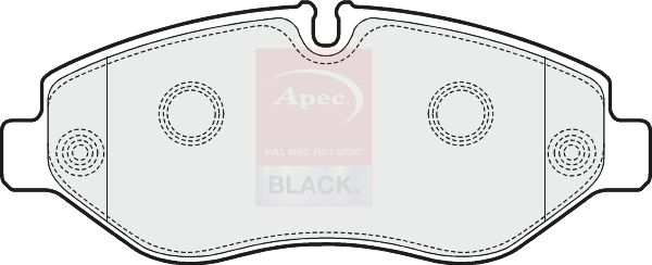 Apec Black PAD1597B Brake Pad Set, disc brake - 1